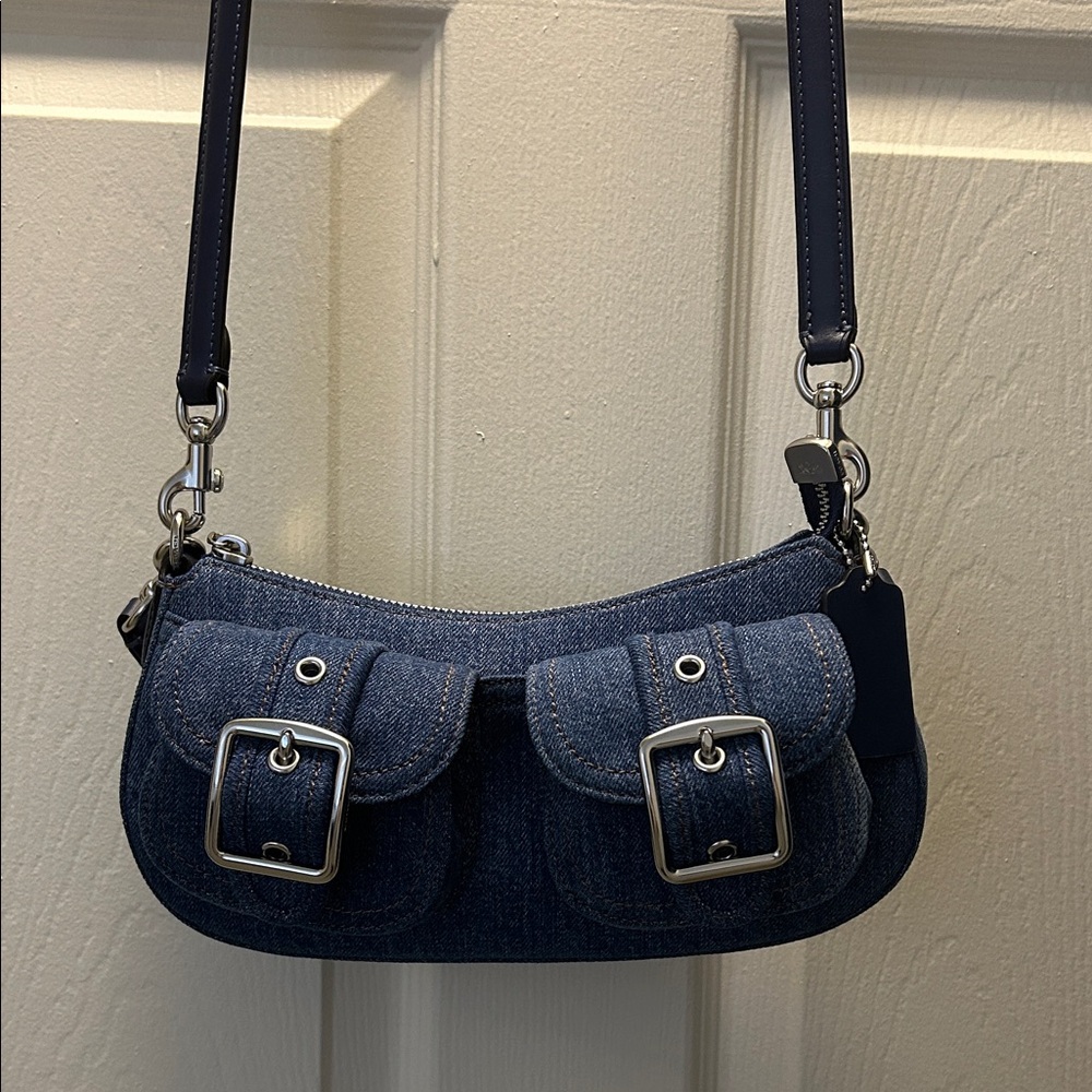 Stylish Blue Denim Coach Ashton Bag